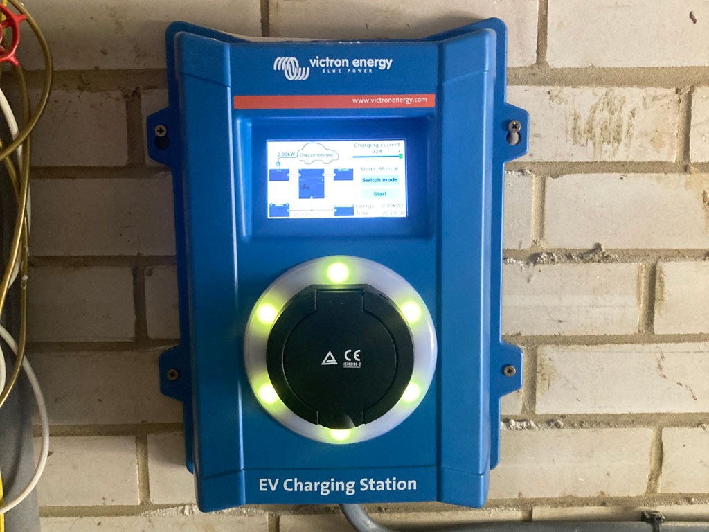 An EV charging station display panel