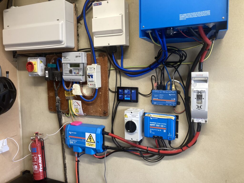 A electrical distribution board installation