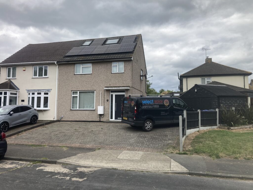 A house with solar panels